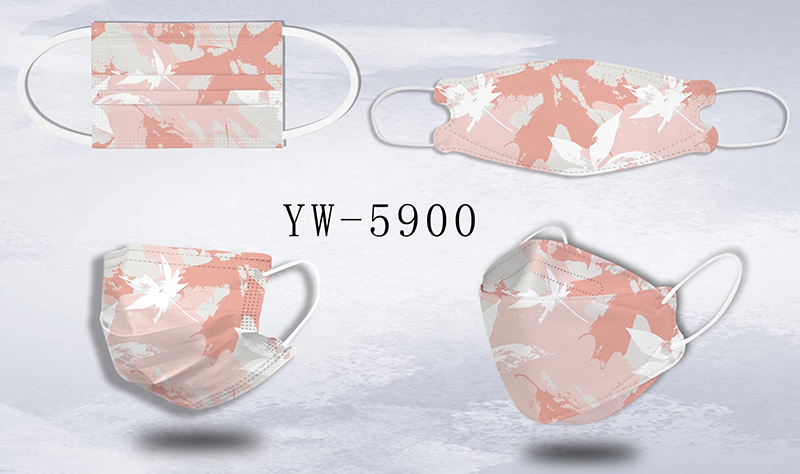 หน้ากากพิมพ์ลายดอกไม้แบบดิจิทัล